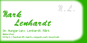 mark lenhardt business card